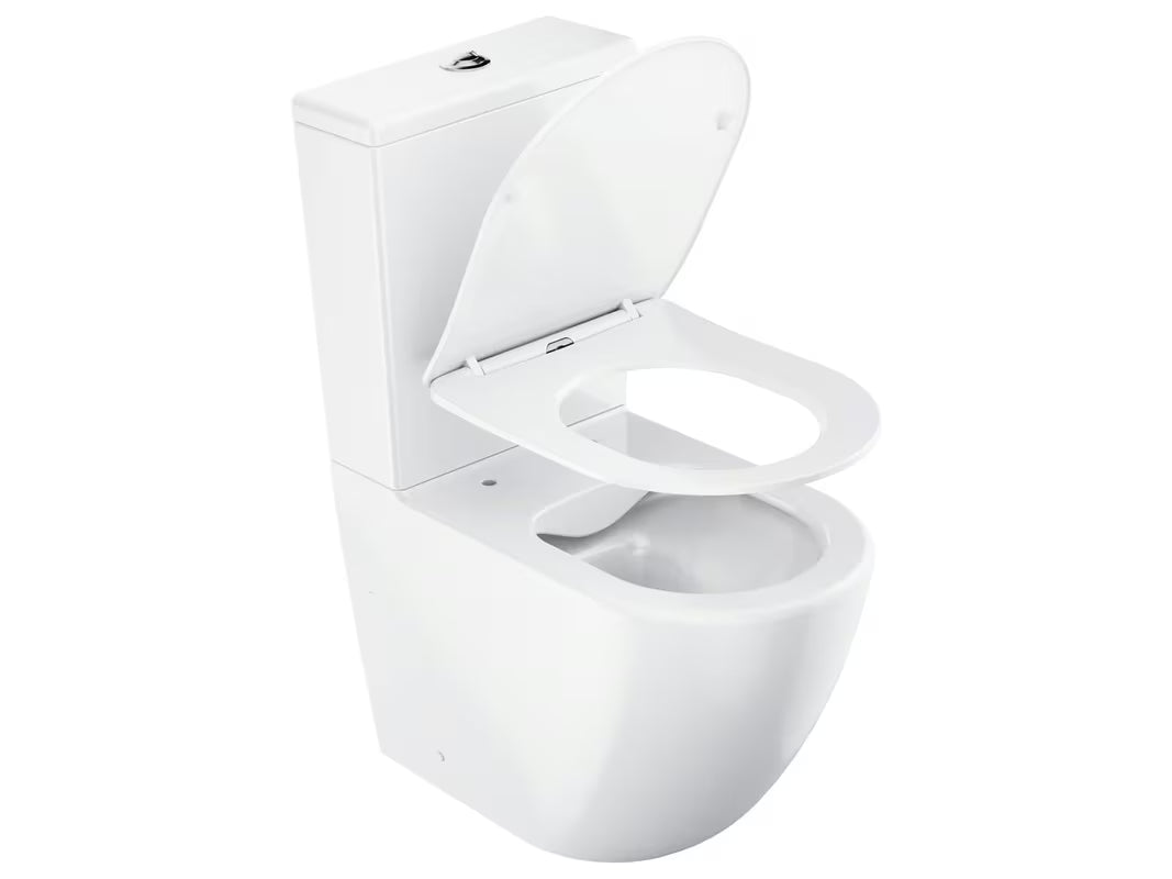 Bijeli samostojeći WC kombi Ravak Optima RimOff s wc daskom soft Close
