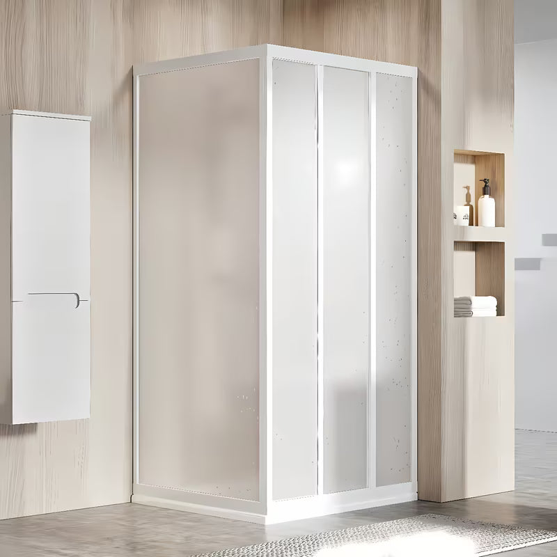 Bijeli tuš vrata Ravak Supernova 90 cm s kliznim otvaranjem i ispunom Pearl.