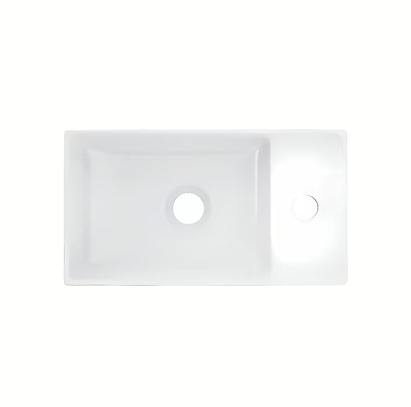 Bijeli sjajni viseća ormarić ispod mali umivaonik Ravak Veda 40 s Push otvaranjem