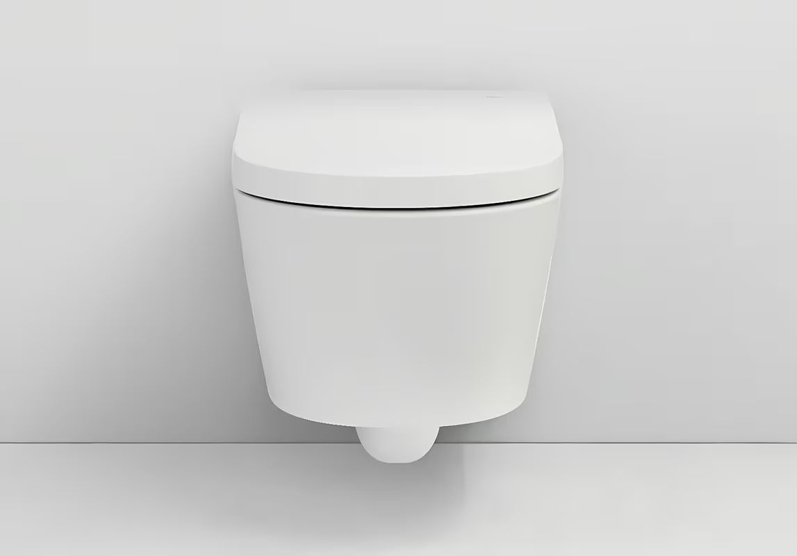 Viseća WC Školjka Roca Inspira In-Wash s integriranim bideom u bijeloj boji i Rimless izvedbi.