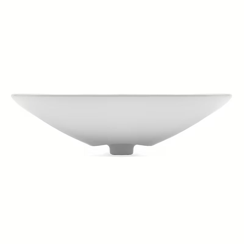 Bijeli viseće keramički umivaonik Roca Nexo s preljevom i otvorom pro za slavinu u sredini