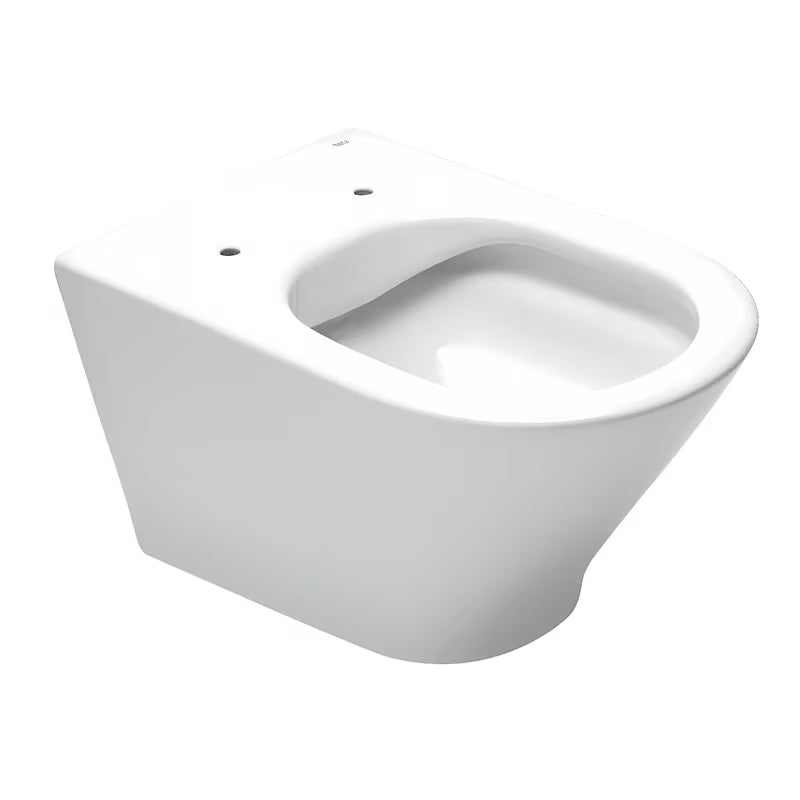 Bijele viseća WC školjka Roca The Gap Round s wc daskom soft Close pro tiho zatvaranje