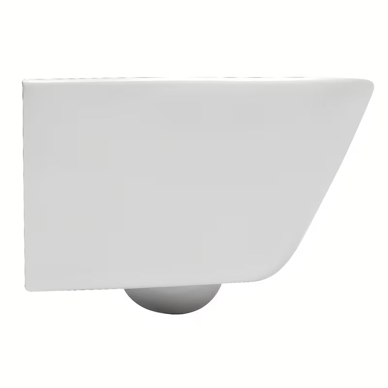 Bijeli viseća WC školjka Roca The Gap s Rimless izvedbom bez sustava za ispiranje i četvrtastim dizajnom