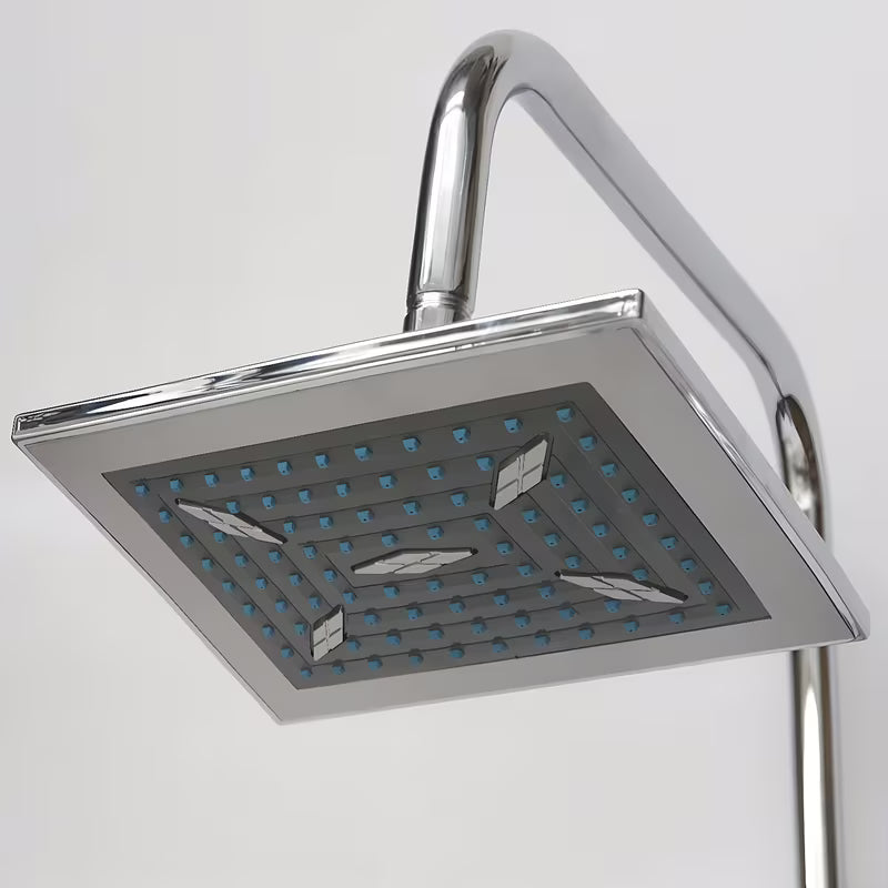 Tuš sustav Roth Florida Combi s jednoručnom slavinom u izvedbi chrome s ručnim i nadglavnim tušem.