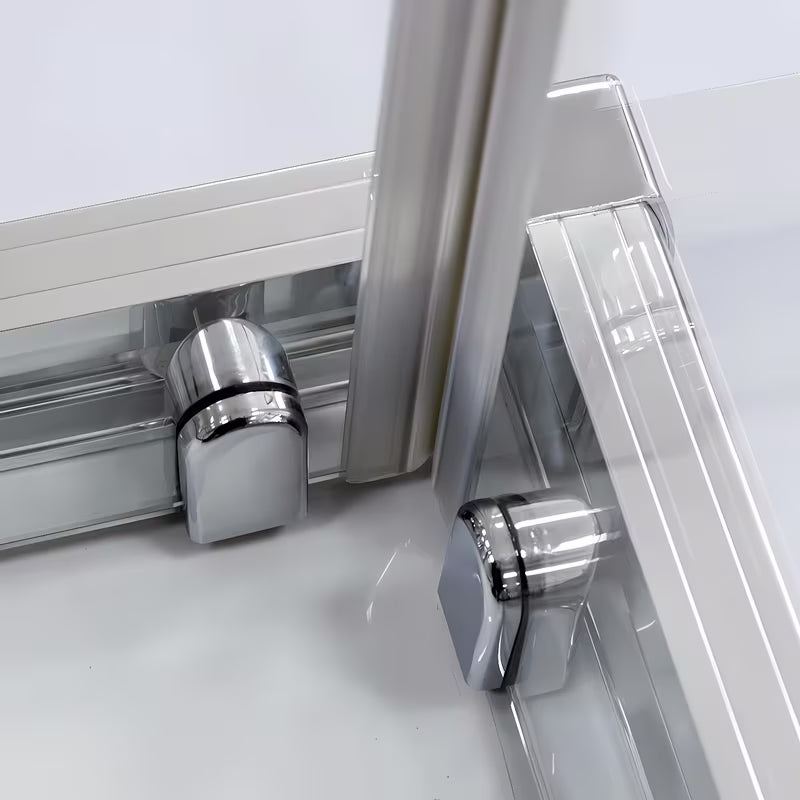 Lijevi klizne tuš vrata Roth Proxima Line 90 cm u sjajnom kromu s prozirnim staklom