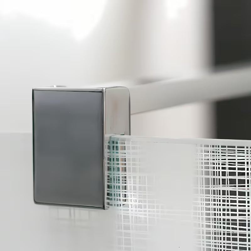 Roth Walk In Line walk-in tuš stijena 80 cm s crnim mat profilom i dekorom Potisk