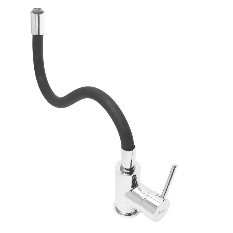 Miješalica za Sudoper S-Line sa silikonskim flexi crijevom u crnoj mat i krom izvedbi.
