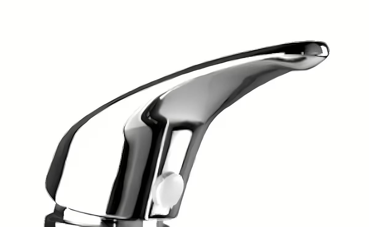 Kromirana ručica S-Line u sjajnoj izvedbi kao zamjenski dio za slavinu.