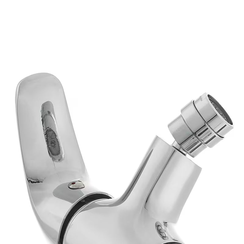 Jednoručna Baterija stojeća miješalica za bide SIKO S-Line Pro s odvodom u kromiranoj izvedbi.