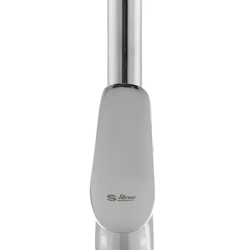 Kromirana jednoručna baterija stojeća miješalica za sudoper S-Line Pro s okretnim izljevom s uvučenim perlatorom.