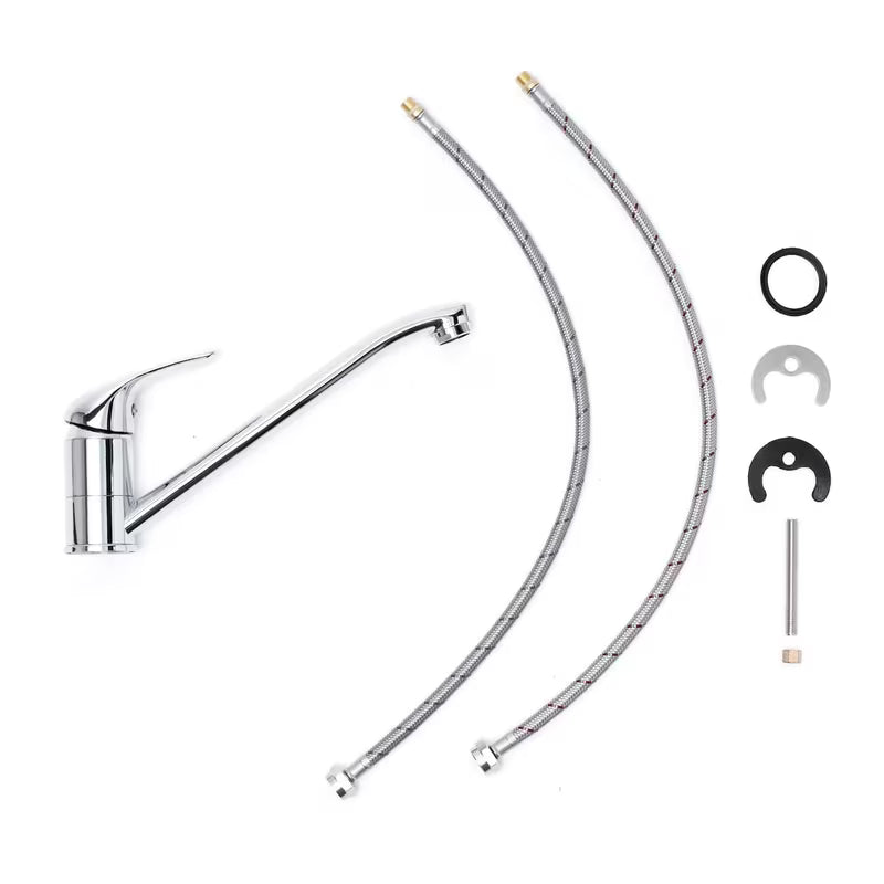 Kromirana jednoručna baterija stojeća miješalica za sudoper S-Line Pro s okretnim izljevom