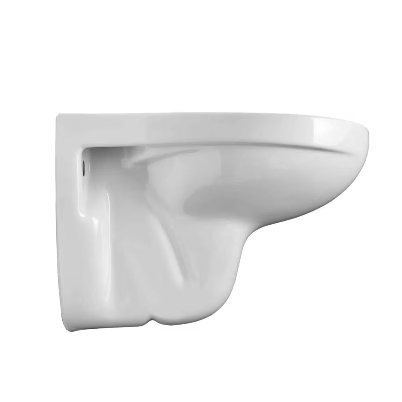 Bijeli viseća WC školjka SIKO S-Line Pro bez sustava za ispiranje s vodoravnim odvodom.