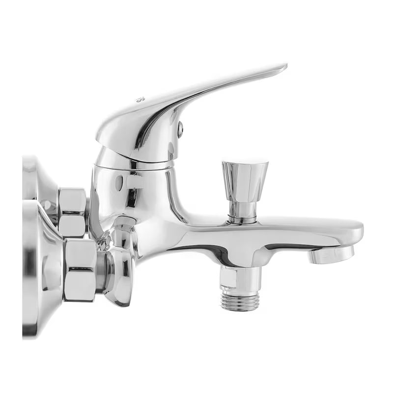 Jednoručna Baterija zidna miješalica za kadu S-Line Pro u krom izvedbi sa zaobljenim dizajnom