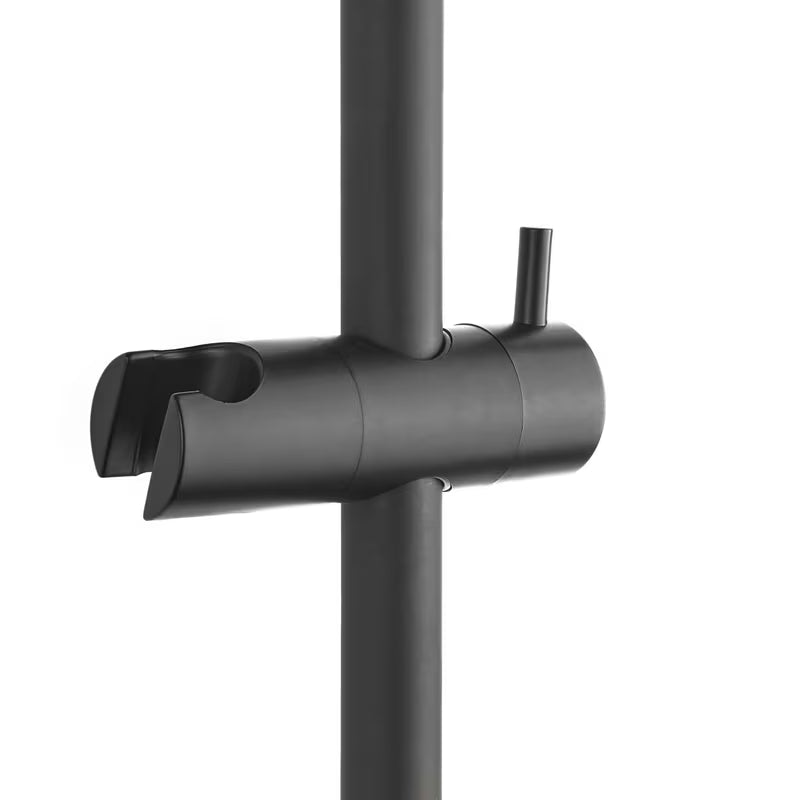 Tuš set S-Line u crnoj mat boji s 3-funkcijskim ručnim tušem i podesivim držačem