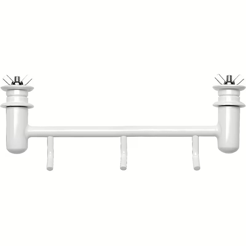 Bijeli trostruka kukica S-Line za radijator pro za vješanje ručnika, kupaonskih ručnika i ogrtača u kupaonici.