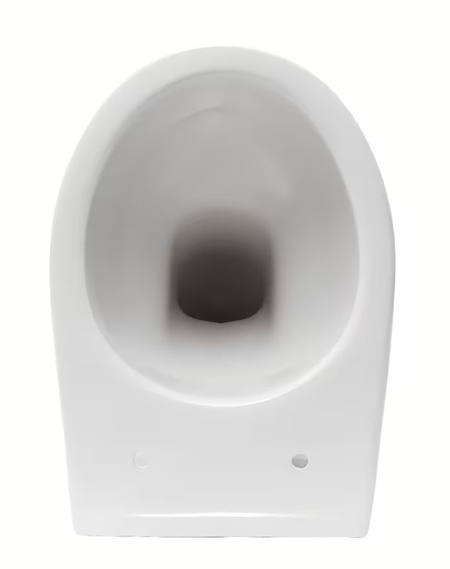 Bijeli viseća WC školjka S-Line Pro od sjajne keramike sa stražnjim odvodom