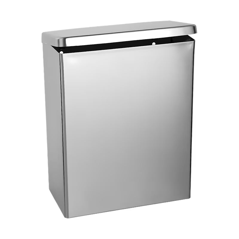 Viseći nehrđajući kanta za otpad Sanela s poklopcem u mat izvedbi