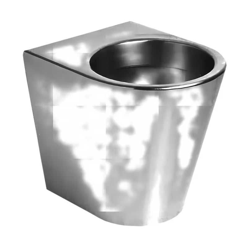 Nehrđajući antivandal stojeća WC školjka Sanela Supersteel s mat površinom i konusnim oblikom