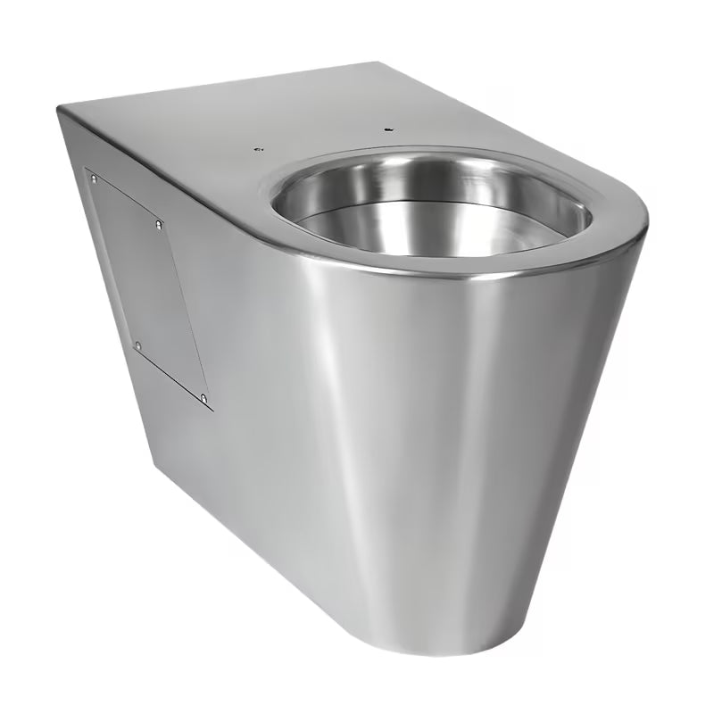 Nehrđajući antivandal stojeća WC školjka Sanela Supersteel s mat površinom pro za zahtjevne prostore.
