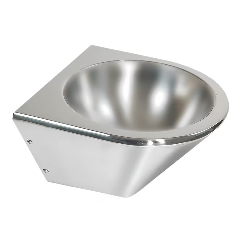 Antivandal viseće konusni nehrđajući umivaonik Sanela Supersteel s mat površinom