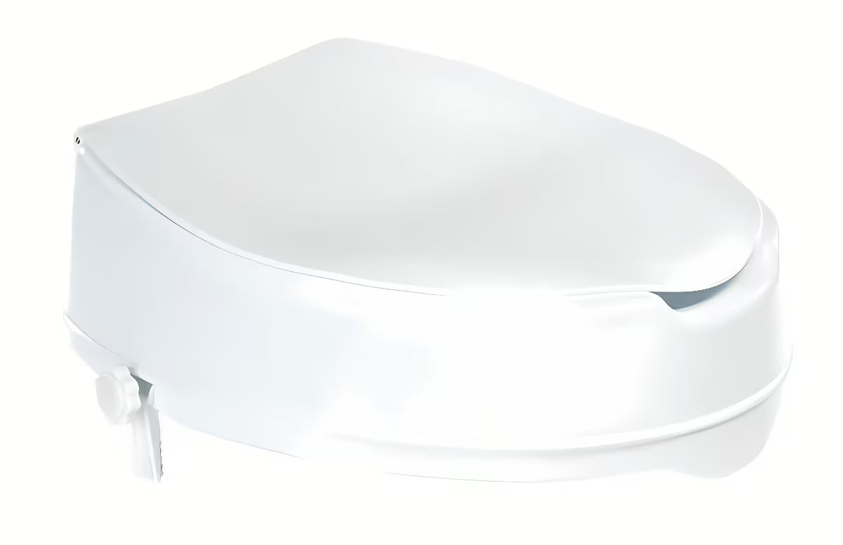 Bijelo povišeno WC daska Ridder od polipropilena pro za udobnije sjedenje i ustajanje