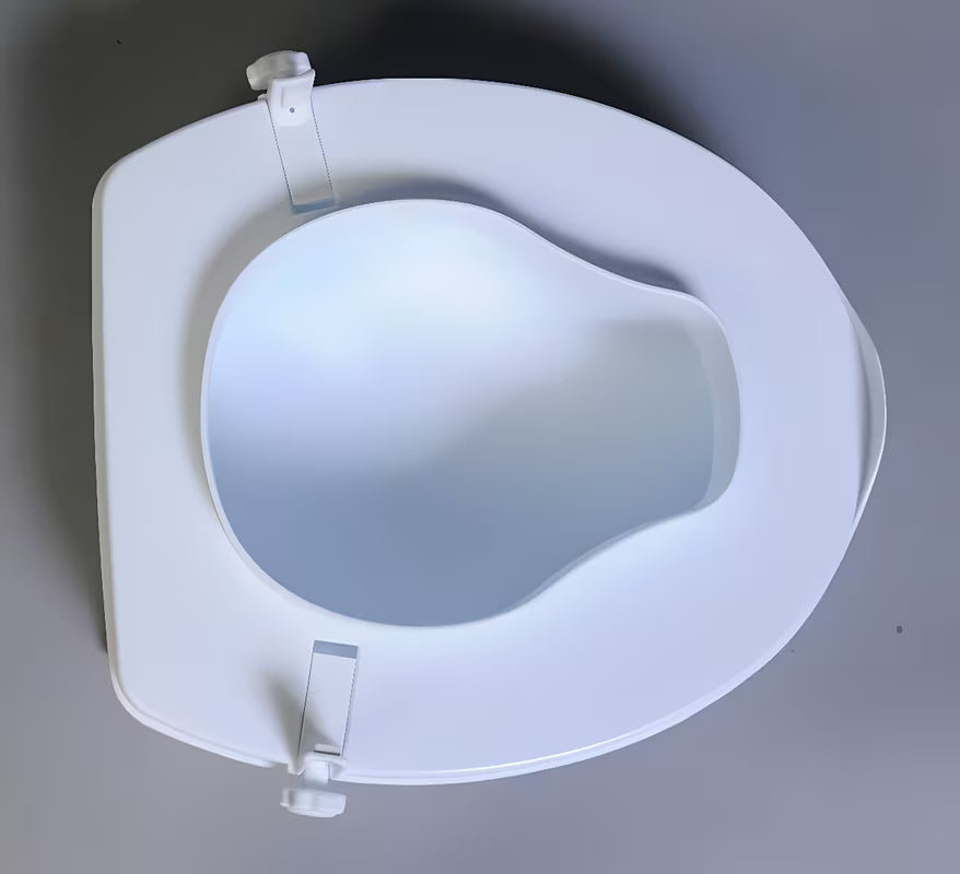 Bijelo povišeno WC daska Ridder od polipropilena pro za udobnije sjedenje i ustajanje