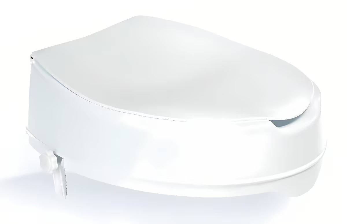 Bijelo povišeno WC daska Ridder od polipropilena pro za udobnije sjedenje i ustajanje