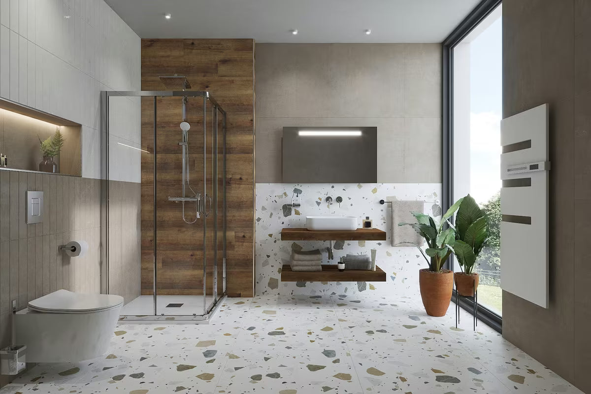Bijela kvadratna tuš kada SAT Alek 90x90 cm od lijevanog mramora, niskog profila