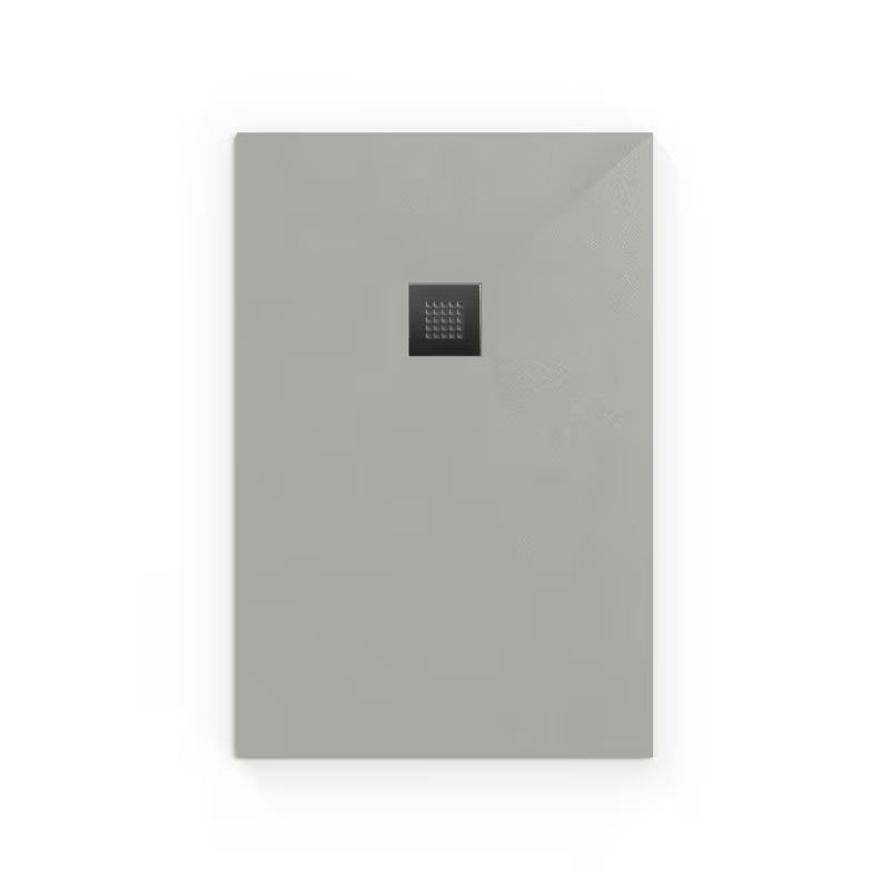 Siva pravokutna tuš kada SAT Alek od lijevanog mramora 120x90 cm