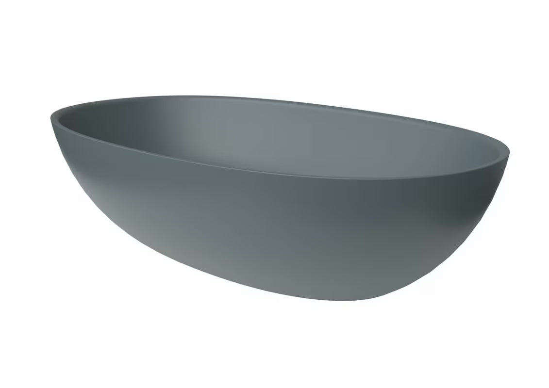 Tamnosivi umivaonik na ploču SAT Aula od lijevanog mramora, dimenzija 60x36 cm