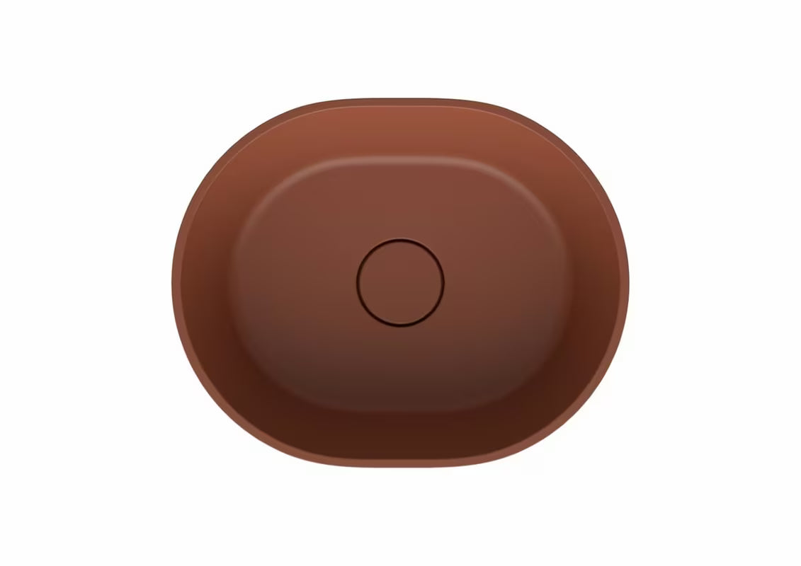 SAT Aula umivaonik na ploču od lijevanog mramora u boji cooper brown, 47x38 cm