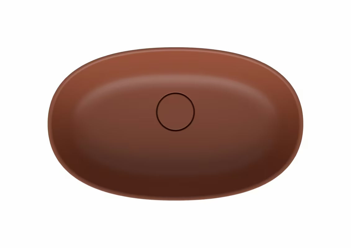 SAT Aula umivaonik na ploču od lijevanog mramora u boji cooper brown, 60x36 cm