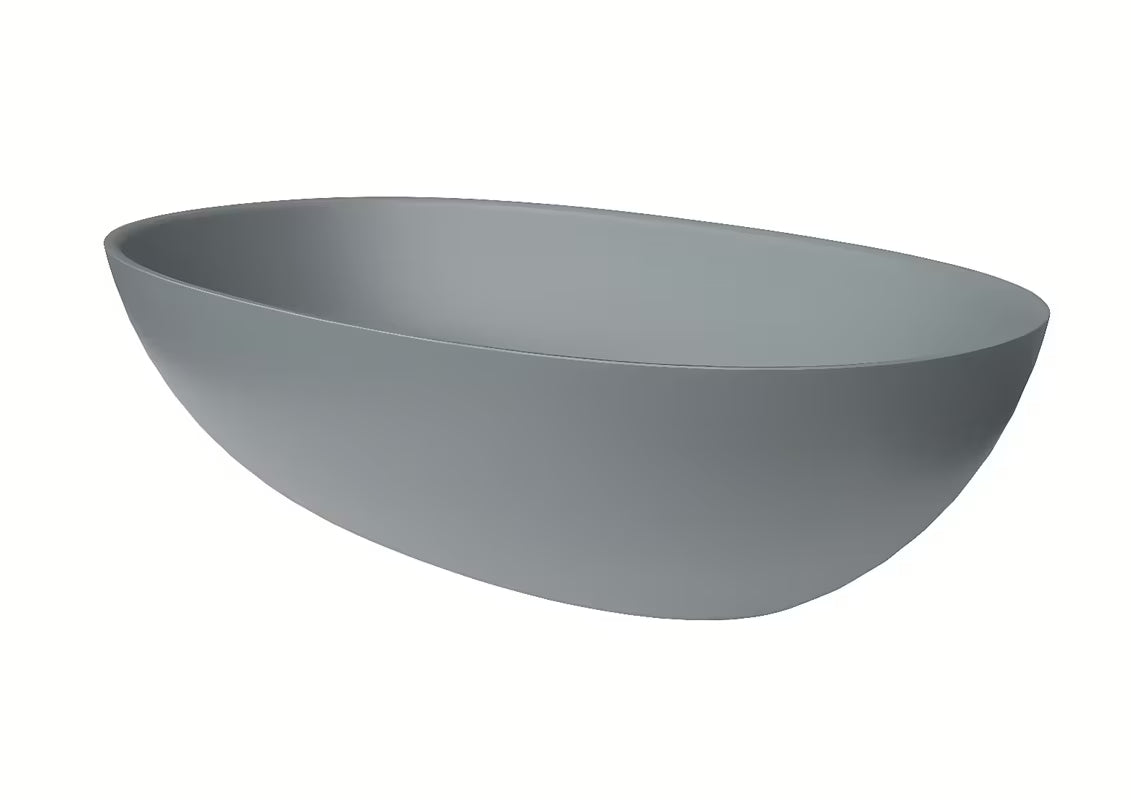 Svijetlosivi umivaonik na ploču SAT Aula 60x36 cm od lijevanog mramora bez preljeva