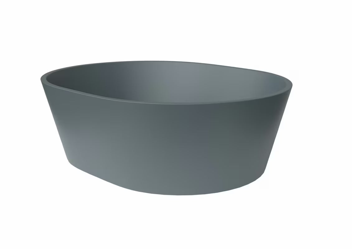 Tamnosivi umivaonik na ploču SAT Aula od lijevanog mramora, dimenzija 47x38 cm