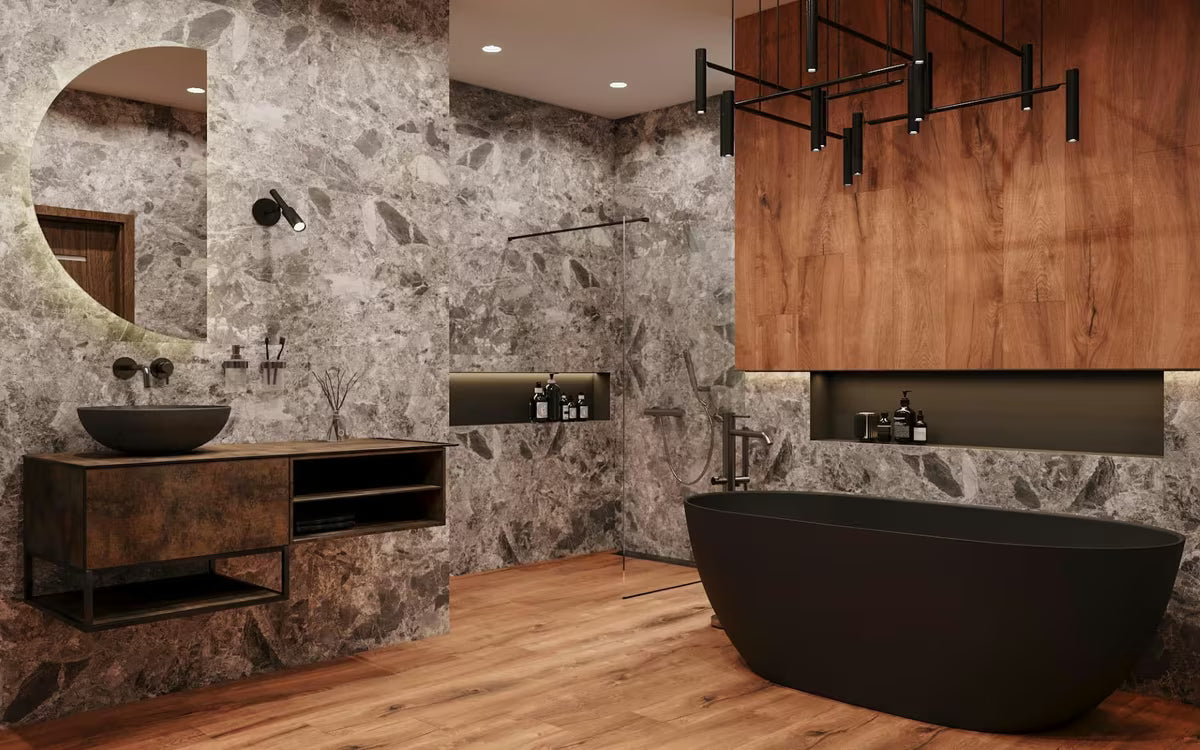 Samostojeća kada SAT Aula od lijevanog mramora pro za lijevu i desnu orijentaciju