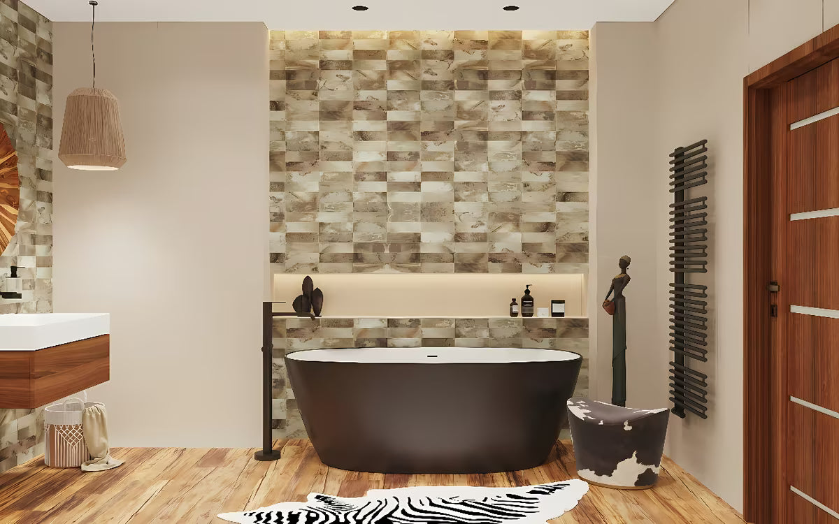 Samostojeći crna kada SAT Aula od lijevanog mramora u modernom dizajnu