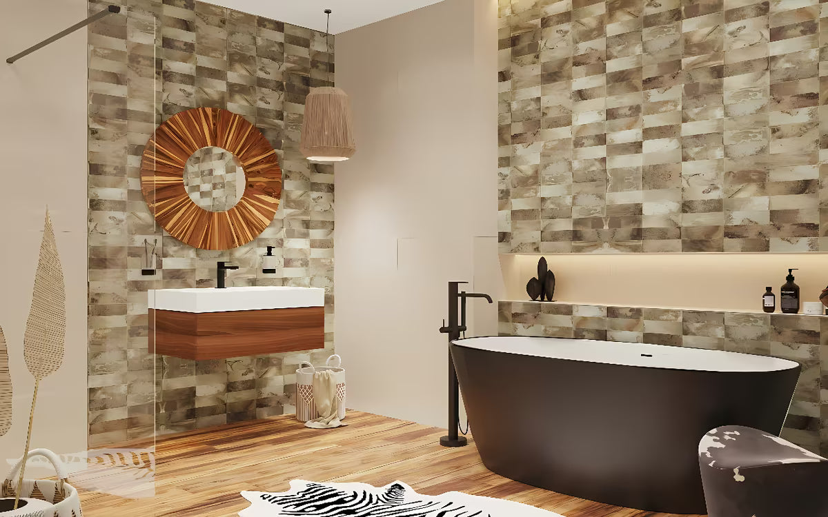 Samostojeći crna kada SAT Aula od lijevanog mramora u modernom dizajnu