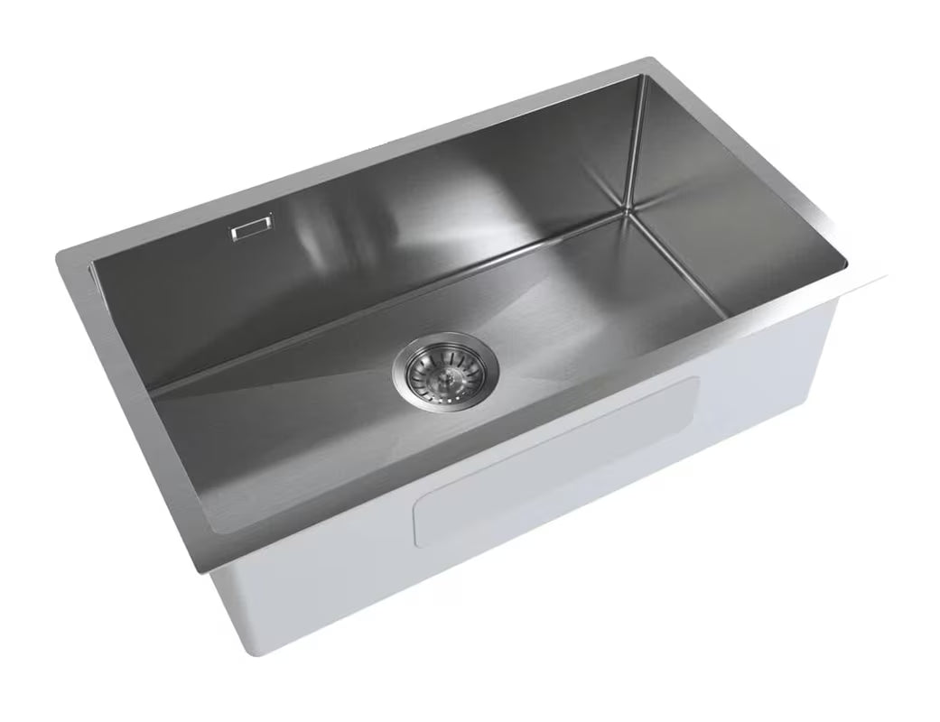 Kuhinjski jednostruki sudoper SAT Aurum od nehrđajućeg čelika gun metal pro montaža ispod radne ploče
