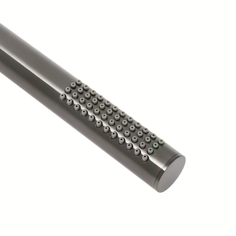 Ručni tuš SAT Aurum u obradi brušeni gun metal s okruglim minimalističkim dizajnom.
