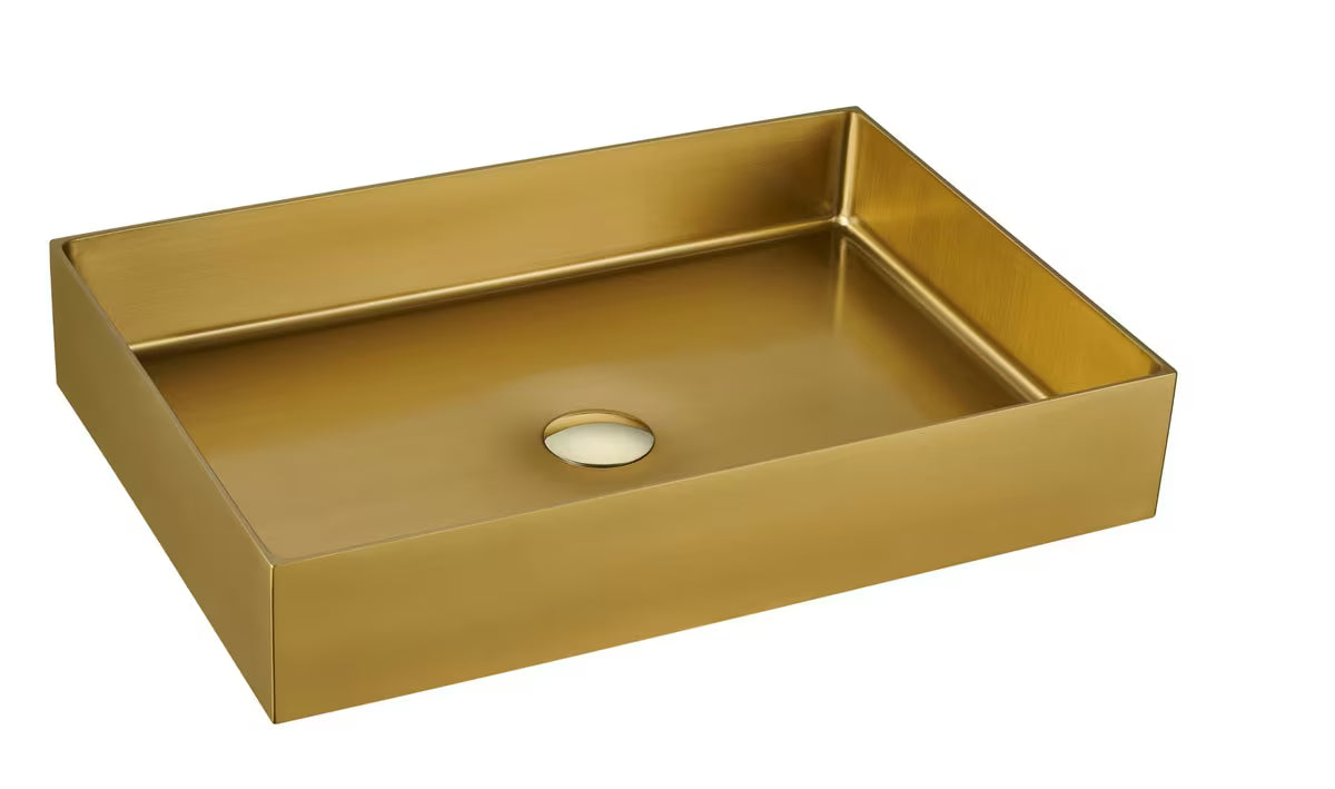 SAT Aurum umivaonik na ploču od nehrđajućeg čelika u boji gold, 55 x 38 cm.