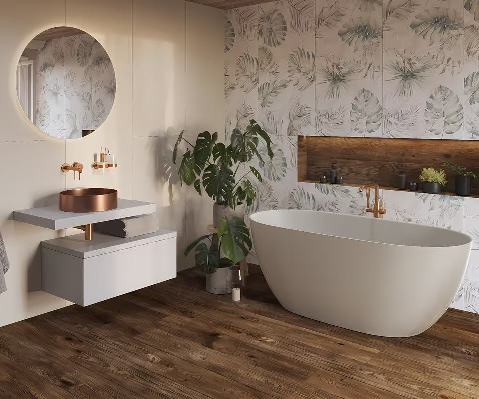 Okrugli umivaonik na ploču SAT Aurum 38 cm u brušenoj rose gold boji s tankim stijenkama