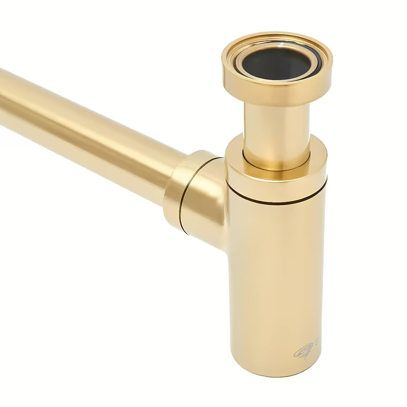 Sifon za Umivaonik SAT Aurum u sjajnoj zlatnoj boji, okruglog dizajna i s priključkom DN32