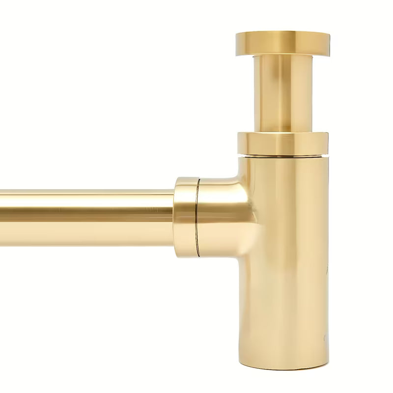 Sifon za Umivaonik SAT Aurum u sjajnoj zlatnoj boji, okruglog dizajna i s priključkom DN32