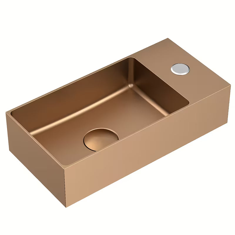 Viseće inox mali umivaonik SAT Aurum u rosegold (ružičasto-zlatnoj) boji