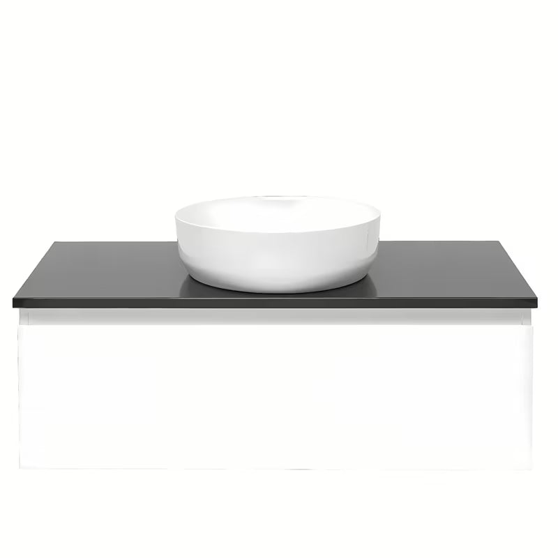 Viseća kupaonski ormarić SAT B-Way 1 s pokrovnom pločom u bijeloj boji, 99x45x30 cm