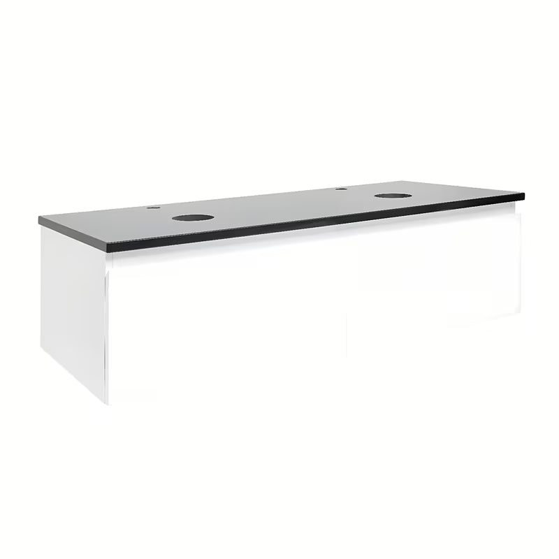 Viseća kupaonski ormarić SAT B-Way 1 u bijelom sjaju s pokrovnom pločom 119x45x30 cm