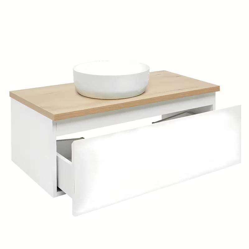 Viseća kupaonski ormarić SAT B-Way 1 99x45x30 cm u sjajno bijeloj boji s pokrovnom pločom