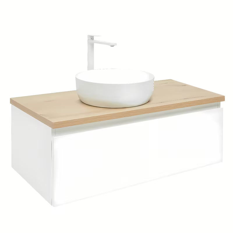 Viseća kupaonski ormarić SAT B-Way 1 99x45x30 cm u sjajno bijeloj boji s pokrovnom pločom