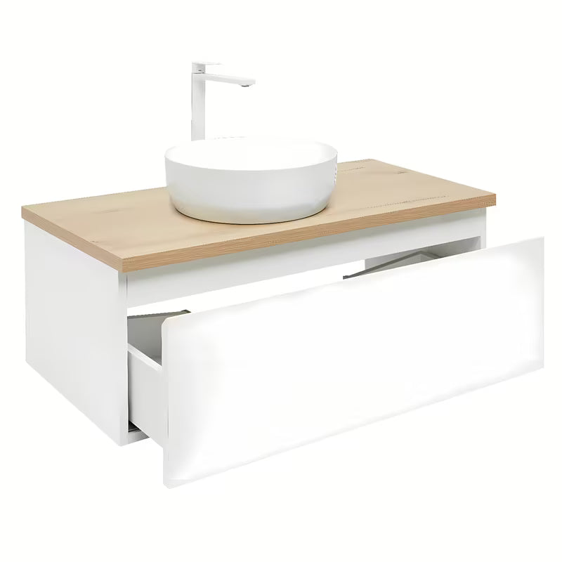 Viseća kupaonski ormarić SAT B-Way 1 99x45x30 cm u sjajno bijeloj boji s pokrovnom pločom