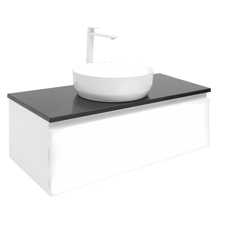 Bijela viseća kupaonski ormarić SAT B-Way 1 s pokrovnom pločom, 99x45x30 cm